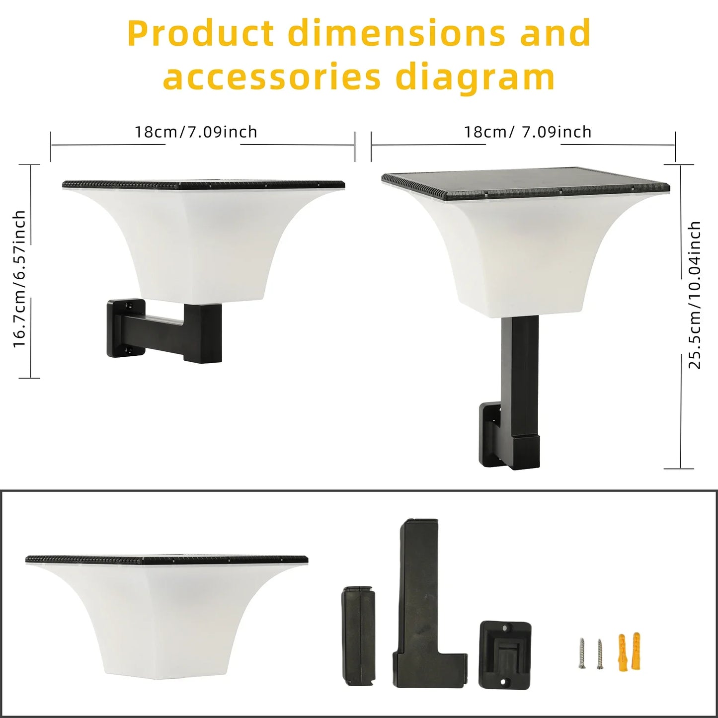 Outdoor Waterproof Solar LED Lights with Radar Sensor for Porch Fence Pillar Garage Entryway Lighting Solution