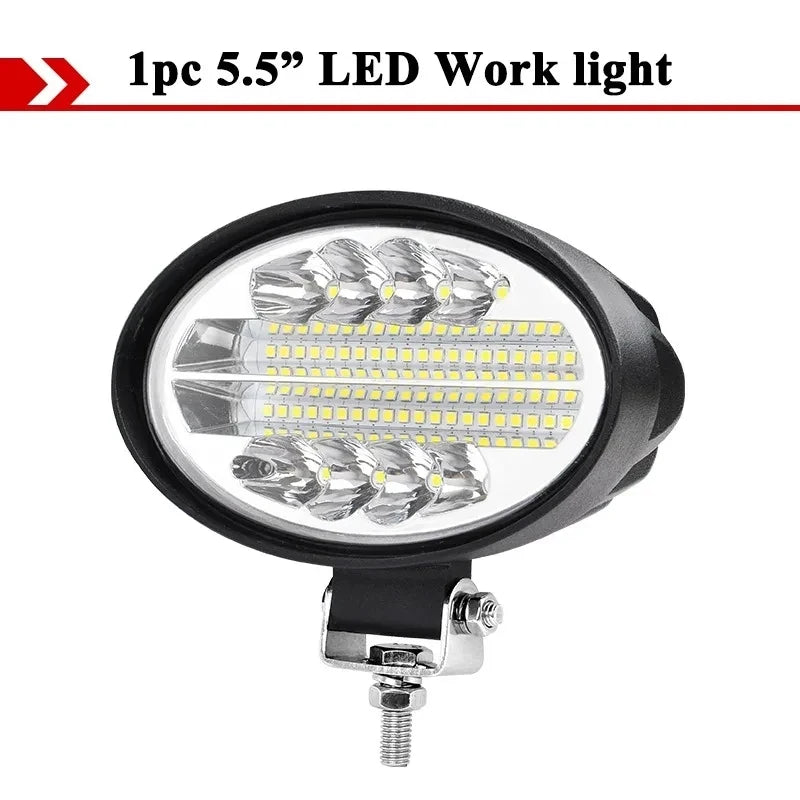 5.5" Spot Flood LED Light Bar Off Road LED Work Light 12V 24V Headlights for Car 4x4 Truck ATV SUV Boat Lada Barra LED Lightbar
