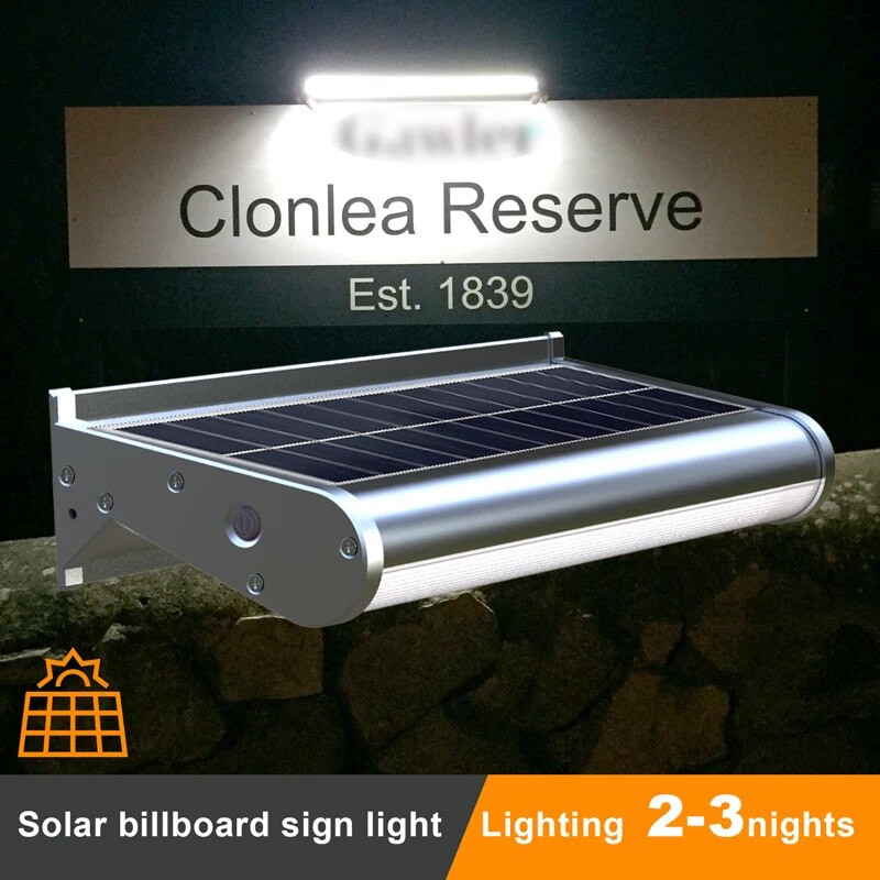 ACMESHINE 1000LM 30/60/120CM Solar Billboard Light Aluminium Solar Lamp Outdoor Advertising Lighting For Porch Numbers Sign Led