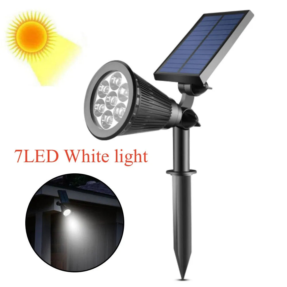 Outdoor 4/7LED Solar Lamp RGB Solar Lawn Light Garden Landscape Spotlights for Garden Yard Porch Lawn Ground Decoration