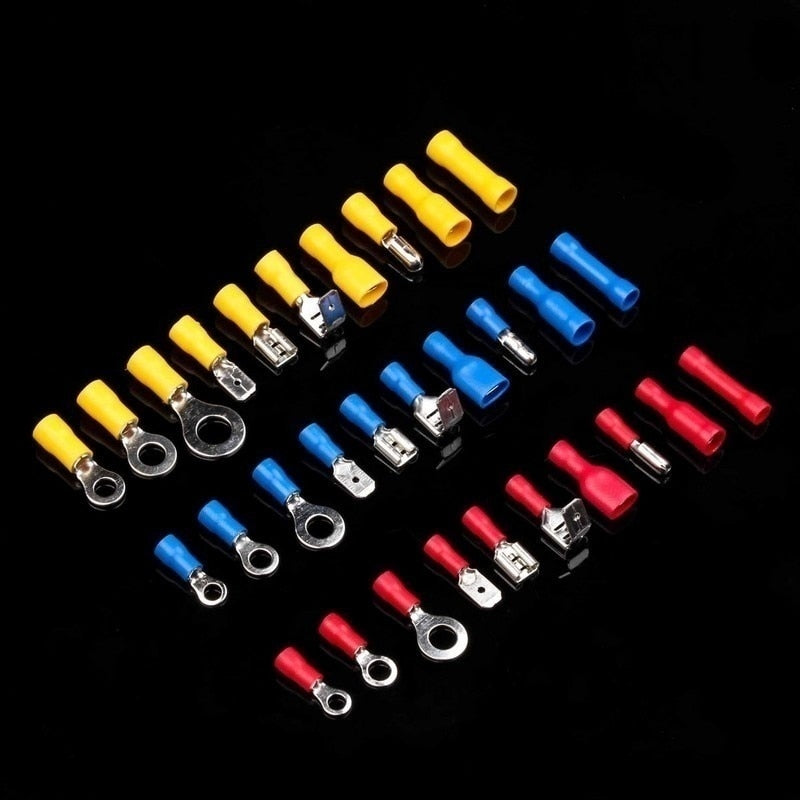 480/300/280PCS Insulated Cable Connector Electrical Wire Crimp Spade Butt Ring Fork Set Ring Lugs Rolled Terminals Assorted Kit