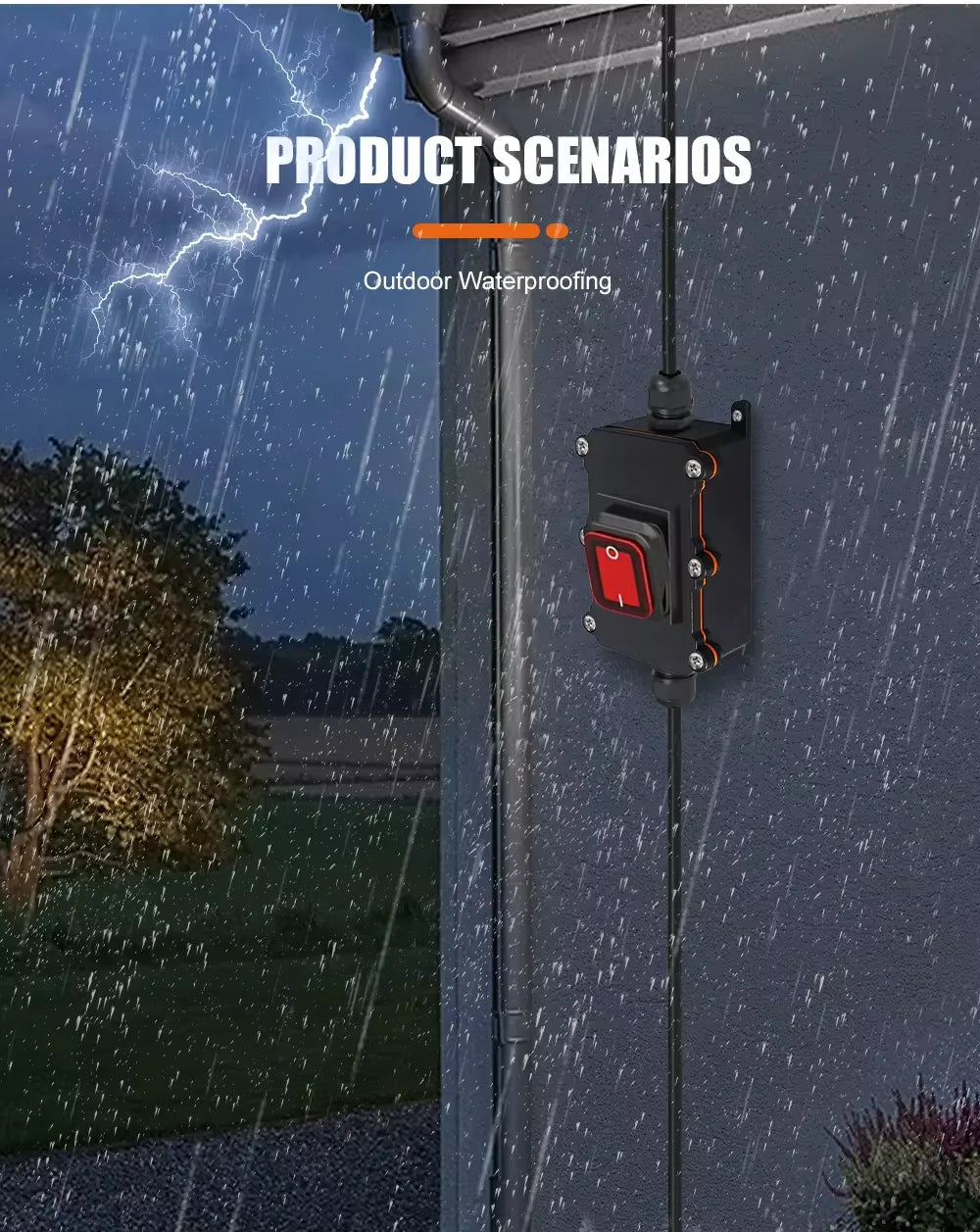 IP68 SZOMK Black Box Outdoor Waterproof Case Plastic Box Electronic Project Case Instrument Waterproof Junction Box Housing