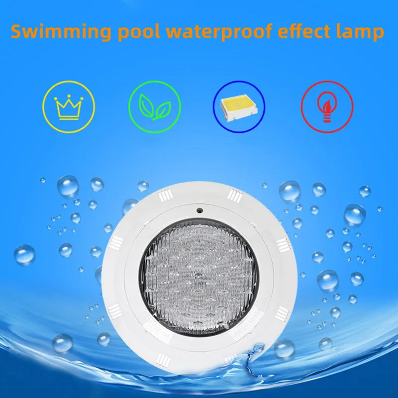 20W 30W 40W 50W 60W 70W LED Underwater Swimming Pool Lights RGB Colour Changing AC12V IP68 Waterproof Lamp with Remote Controller - Free Shipping