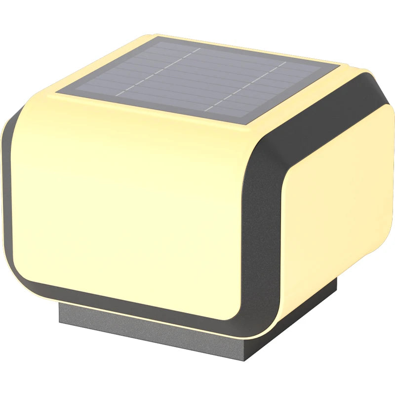 Solar Pillar Lights Outdoor Waterproof LED Wall Lamp Lighting Home Decor Solar Energy Square Lamp Villa Gate Garden Door Fence
