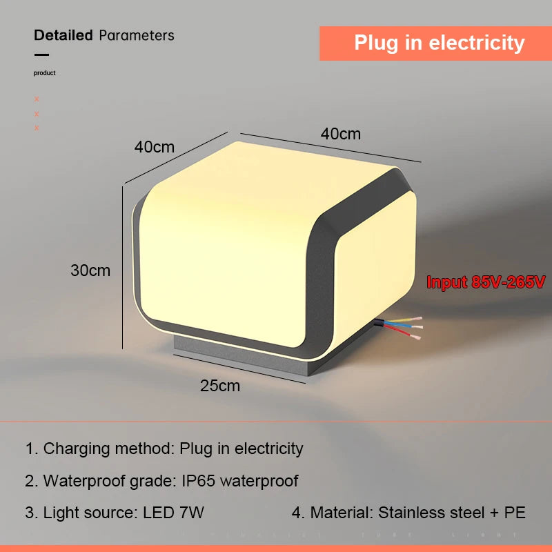 Solar Pillar Lights Outdoor Waterproof LED Wall Lamp Lighting Home Decor Solar Energy Square Lamp Villa Gate Garden Door Fence