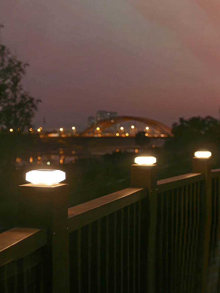 30Led Solar Pillar Light, Post Caps Lights, Waterproof Fence Post Lamp Outdoor, for Garden Wooden Posts Lawn Camping Summer Deco