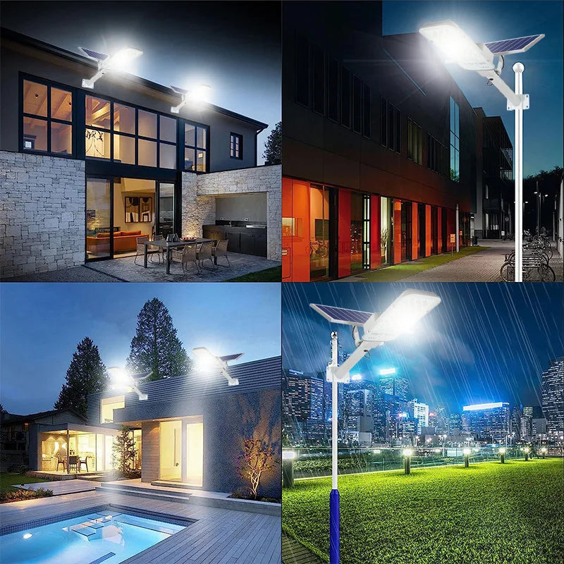 250W led solar light Outdoor garden Waterproof Solar street Light Dusk to Dawn with Remote Control IP65 solar wall lamp