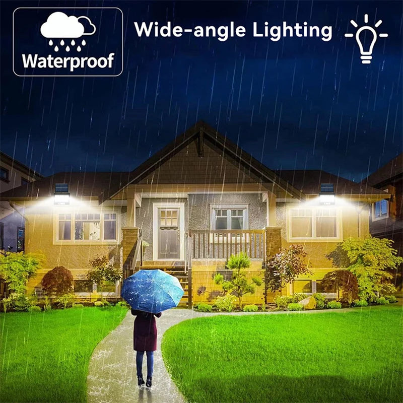 Solar Powered Lights Courtyard Sensing Light Street Lamps High Brightness Floodlights Multifunctional Outdoor Lighting Wall Lamp