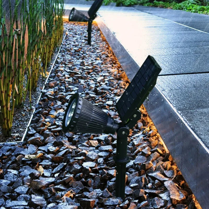 Outdoor 4/7LED Solar Lamp RGB Solar Lawn Light Garden Landscape Spotlights for Garden Yard Porch Lawn Ground Decoration