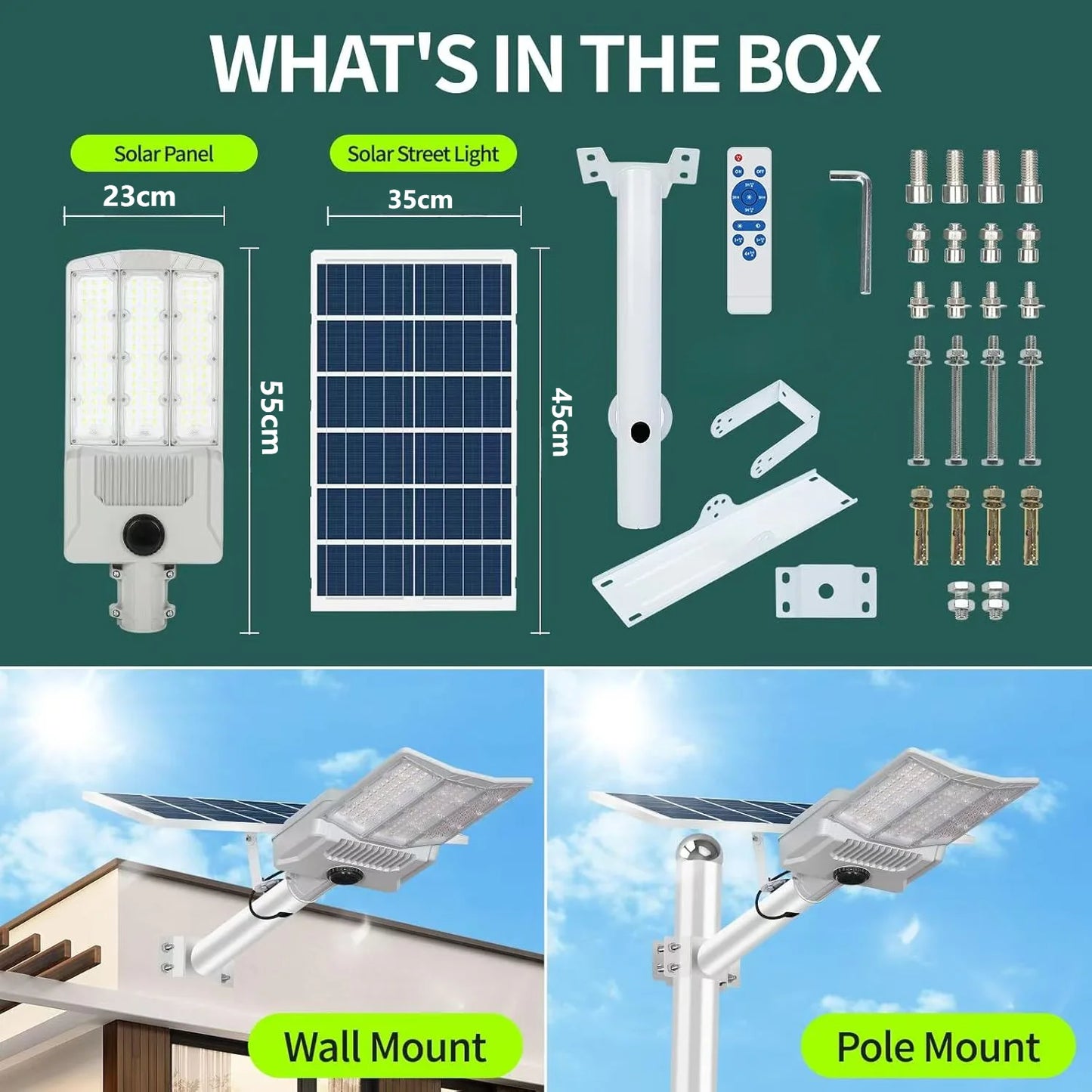 5000W Solar Light Outdoor Waterproof IP65 Solar Street Light With Motion Sensor Garden Wall Lamp Parking Solar Flood Light