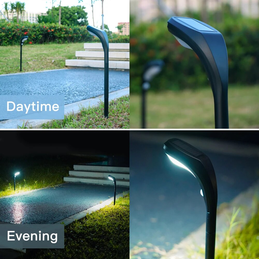 Solar Outdoor Lights with Sensor Pathway LED Lamp Waterproof Landscape Lighting Path Light for Garden Decor Yard Driveway Lamp