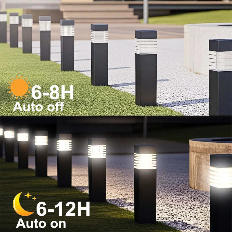 Solar LED Pathway Lights Outdoor Waterproof Garden Decor Lamp For Patio Lawn Balcony Walkway Solar Lantern