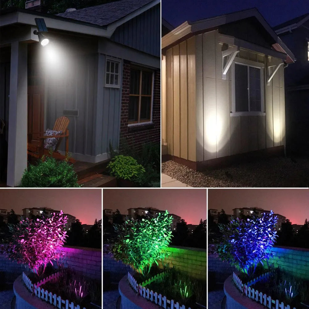 Outdoor 4/7LED Solar Lamp RGB Solar Lawn Light Garden Landscape Spotlights for Garden Yard Porch Lawn Ground Decoration