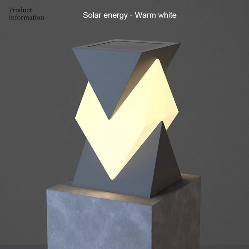 Solar Pillar Lights Outdoor Waterproof LED Wall Lamp Home Decor Modern Gate Garden Villa Lighting Solar Energy Super Bright Door