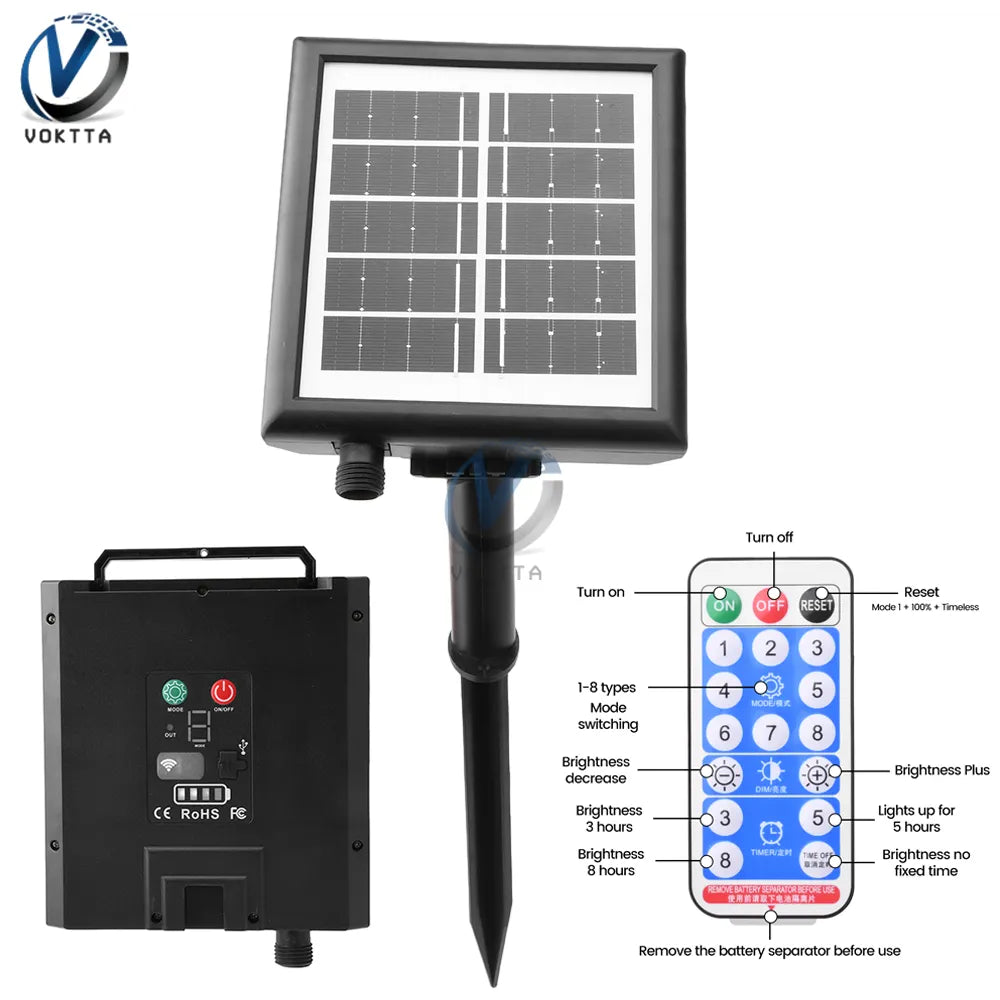 2400MAH Solar Panel Controller LED Light String Control Box TYPE-C Circuit Remote Control Board Solar Light Controller Module - Free Shipping