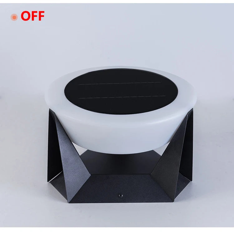 LED Solar Lights Outdoor Garden Light Column Lamps Post Light Waterproof Fence Gate Cap Light Lantern Head Lamp Patio Decoration