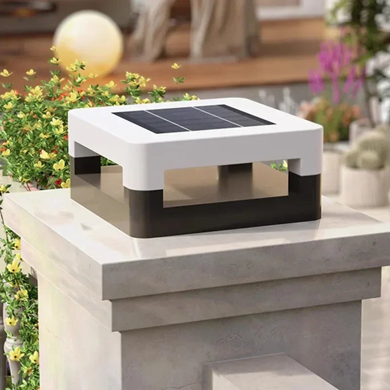 Outdoor Waterproof Solar Pillar Lights LED Wall Lamp Square Home Decor Solar Energy Super Bright Villa Lighting Door Gate Garden