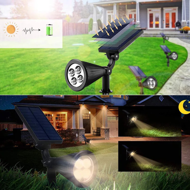 Outdoor 4/7LED Solar Lamp RGB Solar Lawn Light Garden Landscape Spotlights for Garden Yard Porch Lawn Ground Decoration