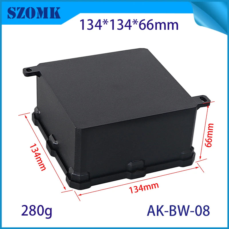 IP68 SZOMK Black Box Outdoor Waterproof Case Plastic Box Electronic Project Case Instrument Waterproof Junction Box Housing