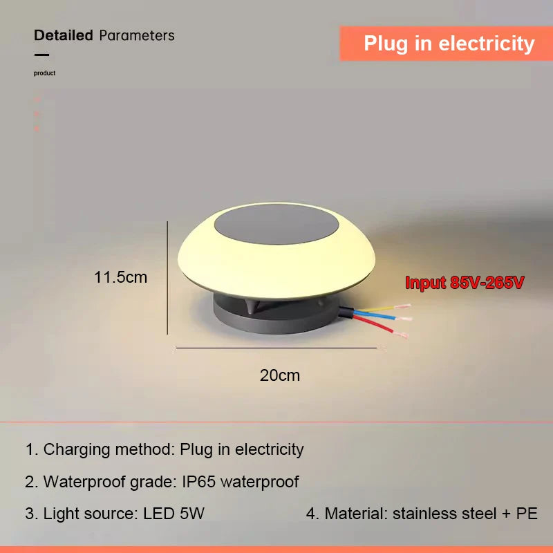 Solar Pillar Lights LED Wall Lamp Outdoor Waterproof Round Model Home Decor Gate Garden Lighting Decor Solar Energy Super Door