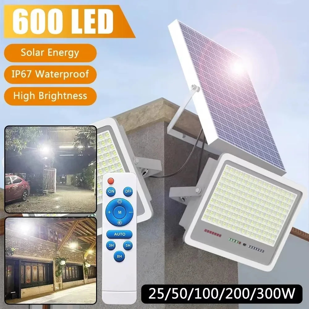 600LED Solar Street Light Super Bright Outdoor Waterproof Motion Sensor Garden Yard Decorative Lighting