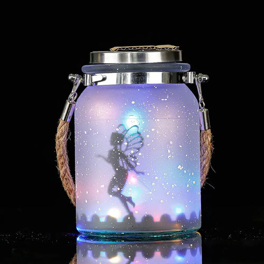 Solar Fairy Lantern For Garden Decor- Hanging Frosted Glass Mason Jar Lights, Ornament Outdoor Lights for Tree Yard Patio Lawn