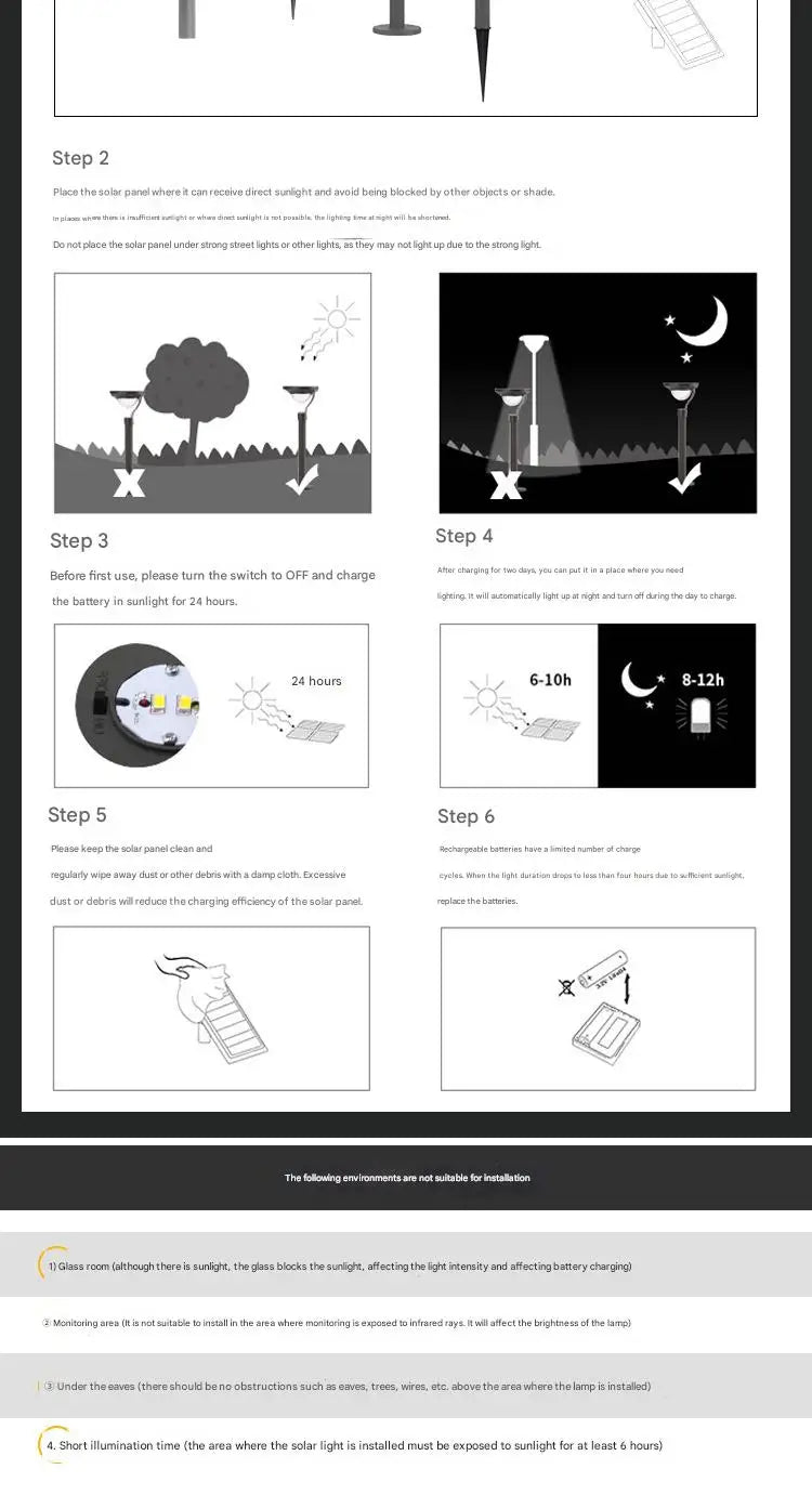 Solar Landscape Pathway Lights Super Bright Warm White Waterproof Solar Garden Lamp for Outdoor Pat Sidewalk Driveway Walk Way