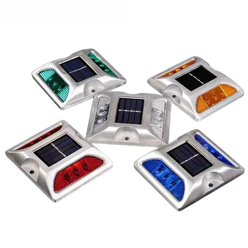 Outdoor Deck Lights 6 LED Solar Aluminum Road Stud for Road Safety Items