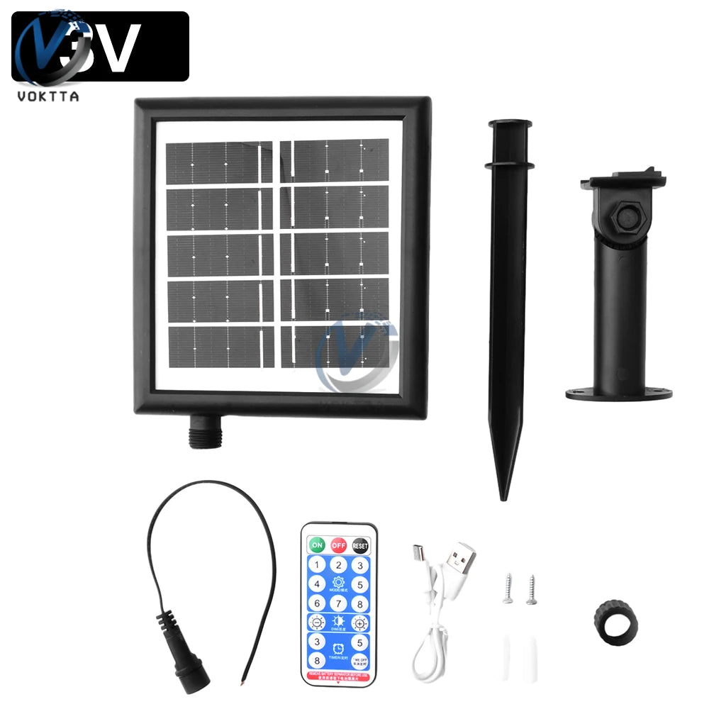 2400MAH Solar Panel Controller LED Light String Control Box TYPE-C Cir ...