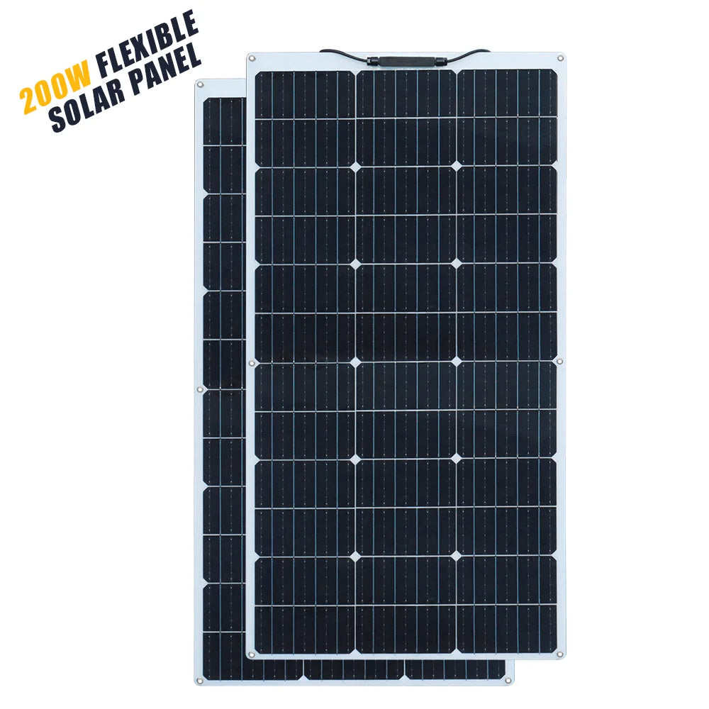 500W 400w 300W 200w 12v portable Solar Panel Flexible 18V 100W 1000W plate CELLS Monocrystalline silicon Panel Solar kit