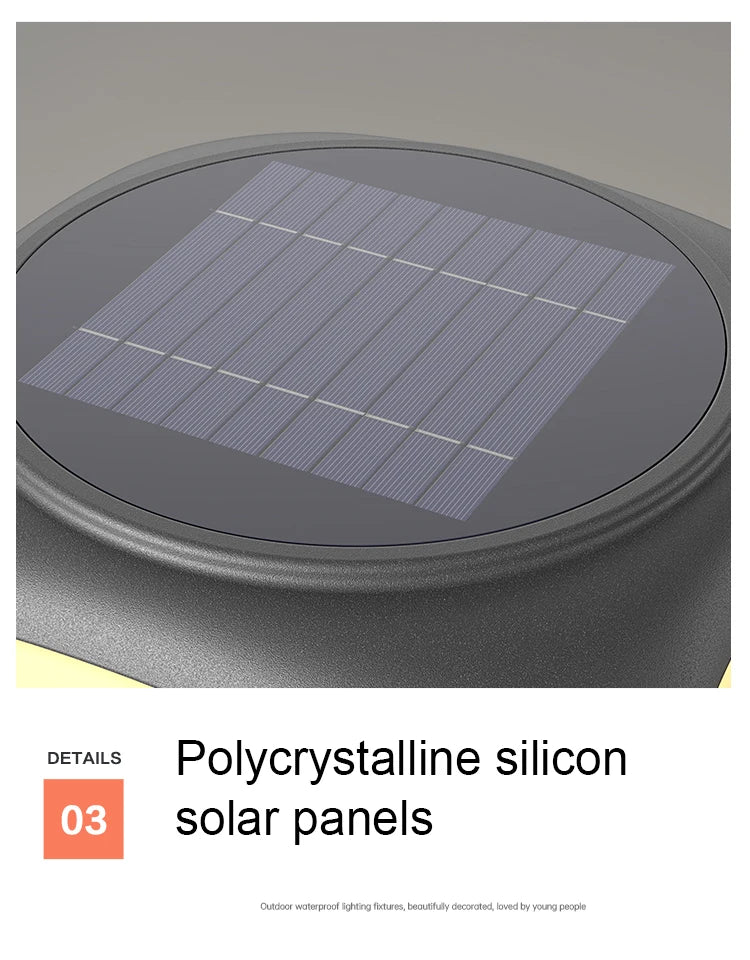 Solar Pillar Lights Outdoor Waterproof Lighting Solar Energy Doorpost Lamp LED Wall Lamp Home Decor Fence Villa Gate Garden Door