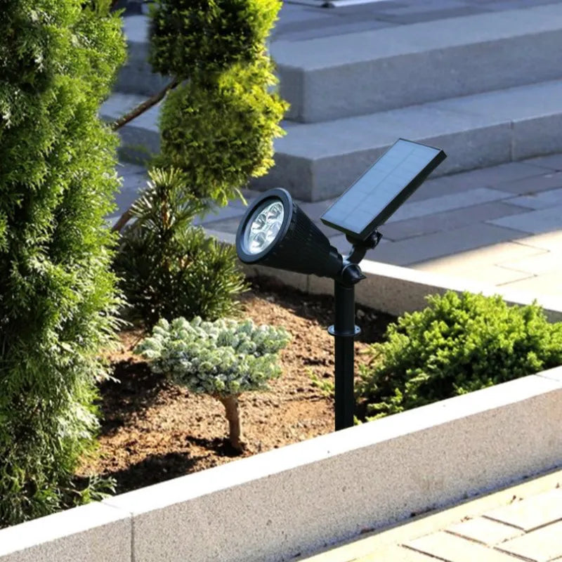 Outdoor 4/7LED Solar Lamp RGB Solar Lawn Light Garden Landscape Spotlights for Garden Yard Porch Lawn Ground Decoration