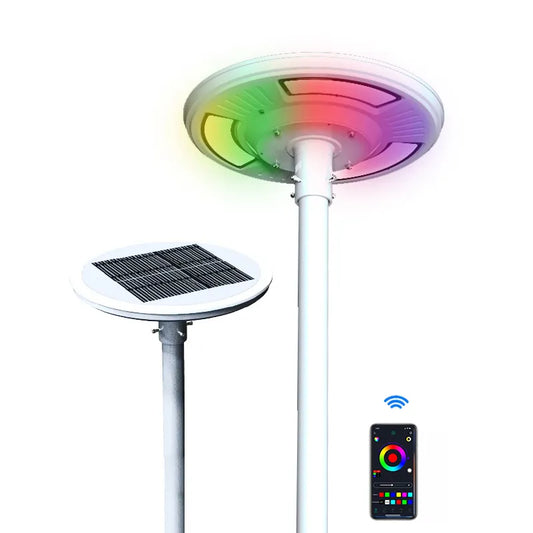 ACMESHINE 3000LMS RGBW Colour App Control UFO Aluminium Alloy AI Smart Solar Plaza Led Light Dancing Lamp Landscape Lights Outdoor