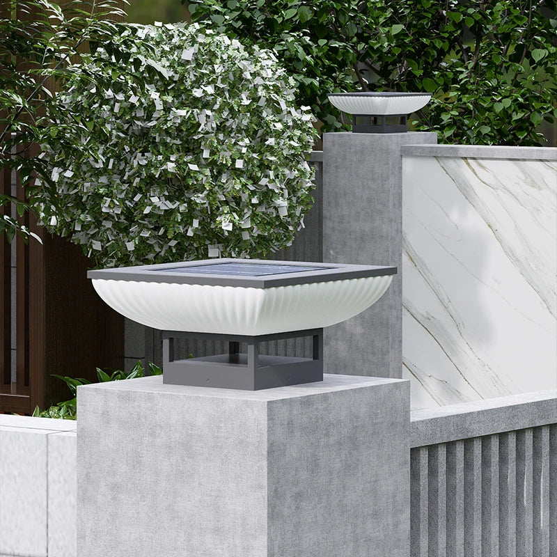 Solar Pillar Lights LED Wall Lamp Solar Energy Home Decor Lighting Outdoor Waterproof Fence Villa Gate Garden Door Courtyard