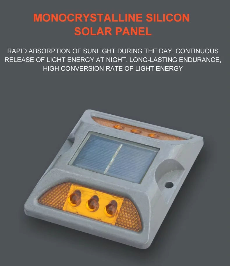 Outdoor Deck Lights 6 LED Solar Aluminum Road Stud for Road Safety Items