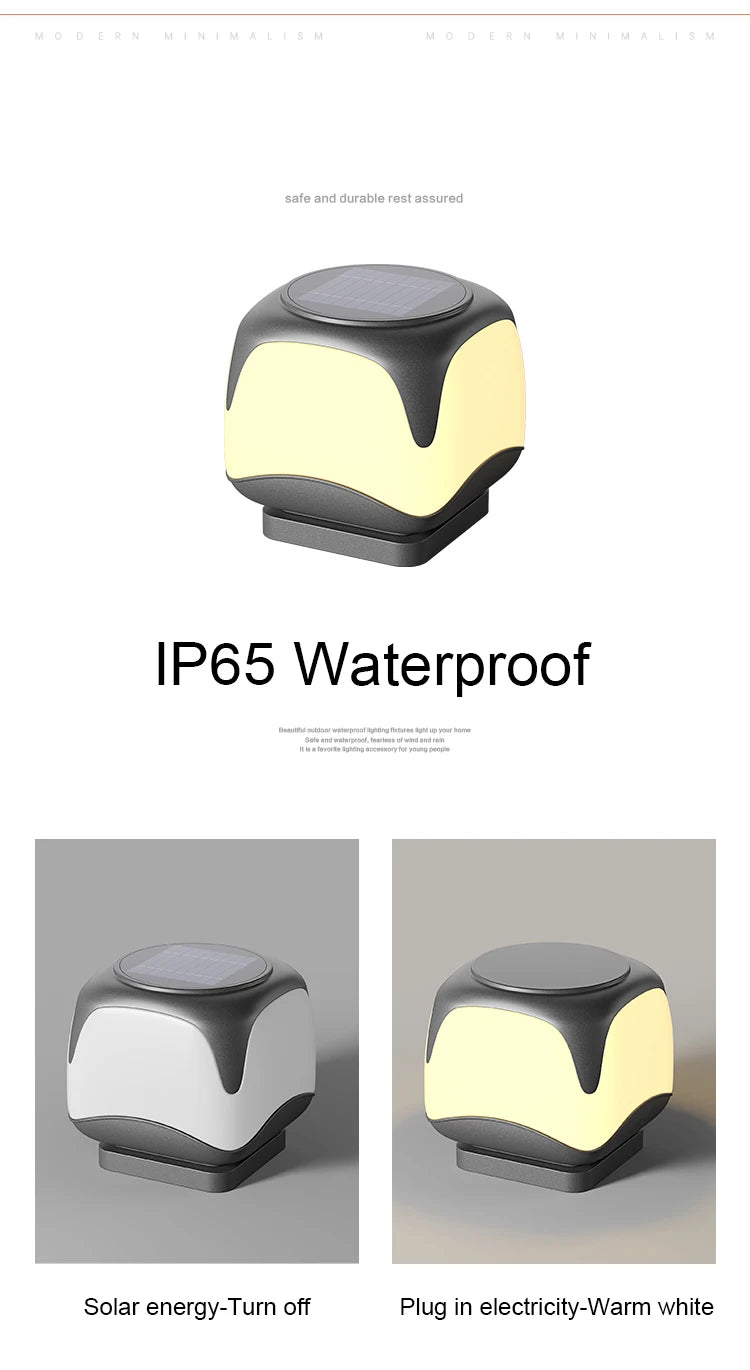 Solar Pillar Lights Outdoor Waterproof Lighting Solar Energy Doorpost Lamp LED Wall Lamp Home Decor Fence Villa Gate Garden Door