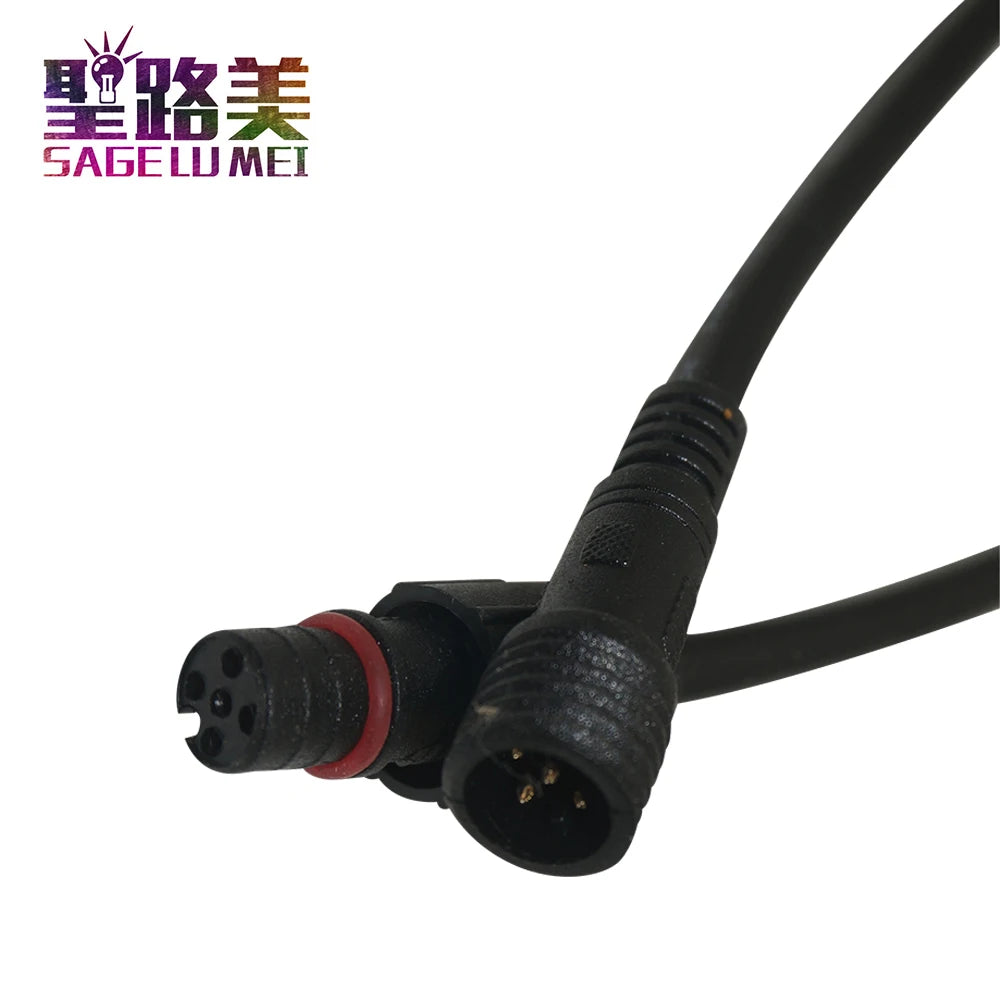 5/10/20/50 pairs Male to Female 2pin 3pin 4pin 5pin led Connector Waterproof IP68 BLACK Cable for LED Strips Light - Free Shipping