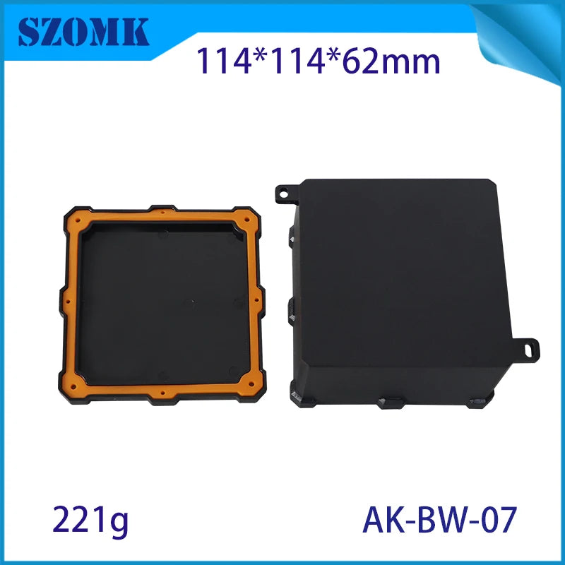IP68 SZOMK Black Box Outdoor Waterproof Case Plastic Box Electronic Project Case Instrument Waterproof Junction Box Housing