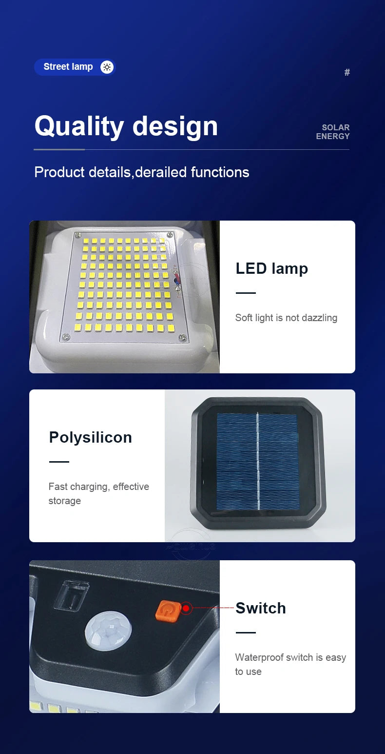 5000LM Outdoor Solar Lights Motion Sensor Solar Powered Lamp USB Rechargeable Wall Light Garden Decoration Landscape floodlight