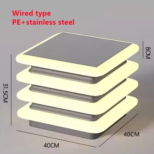 Waterproof Solar Wall Lawn Lamp Solar Column Head Light Outdoor Courtyard Door Pillar Lamp Outdoor Post Light Villa DoorLighting