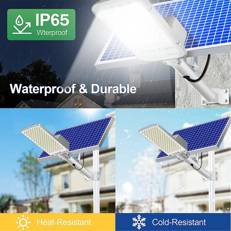 250W led solar light Outdoor garden Waterproof Solar street Light Dusk to Dawn with Remote Control IP65 solar wall lamp