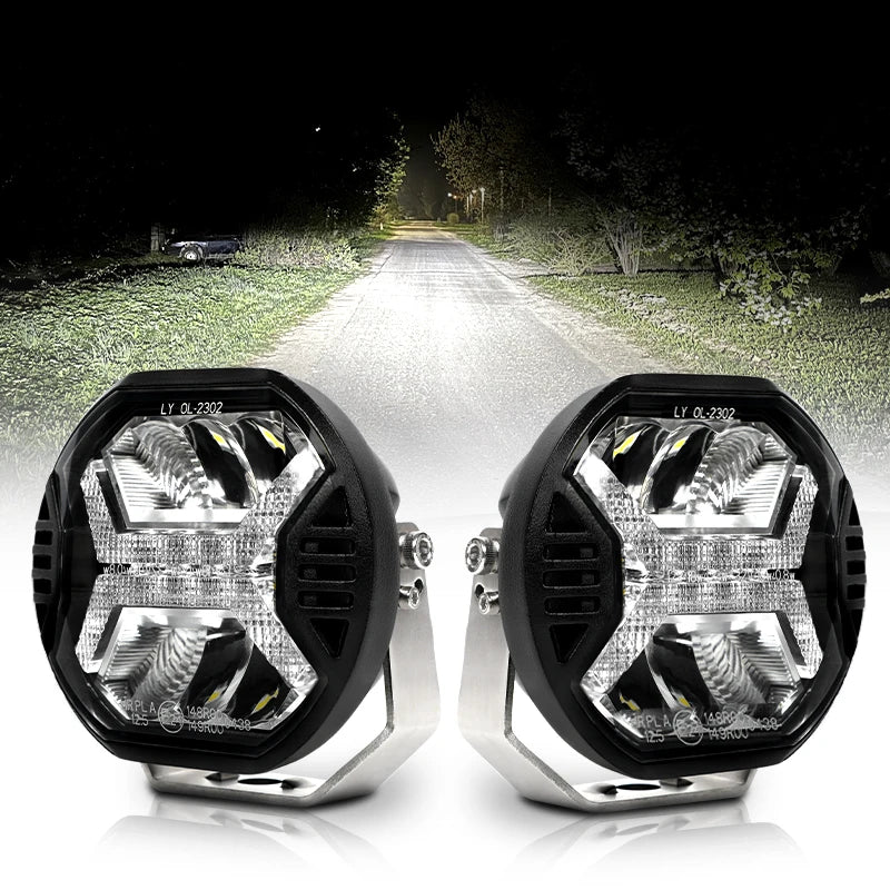 5.75inch Mount LED Work Light Combo LED Fog Lights DRL Working Bar Offroad SUV ATV Motorcycle Tractor Boat Trucks Excavator 12V