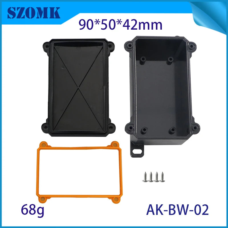 IP68 SZOMK Black Box Outdoor Waterproof Case Plastic Box Electronic Project Case Instrument Waterproof Junction Box Housing