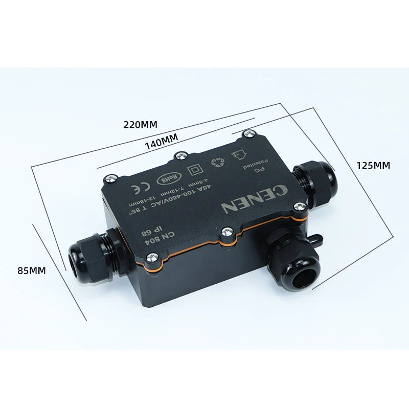 804 plastic waterproof junction box outdoor rainproof junction box electrical sealing box LED wiring PC flame-retardant buried