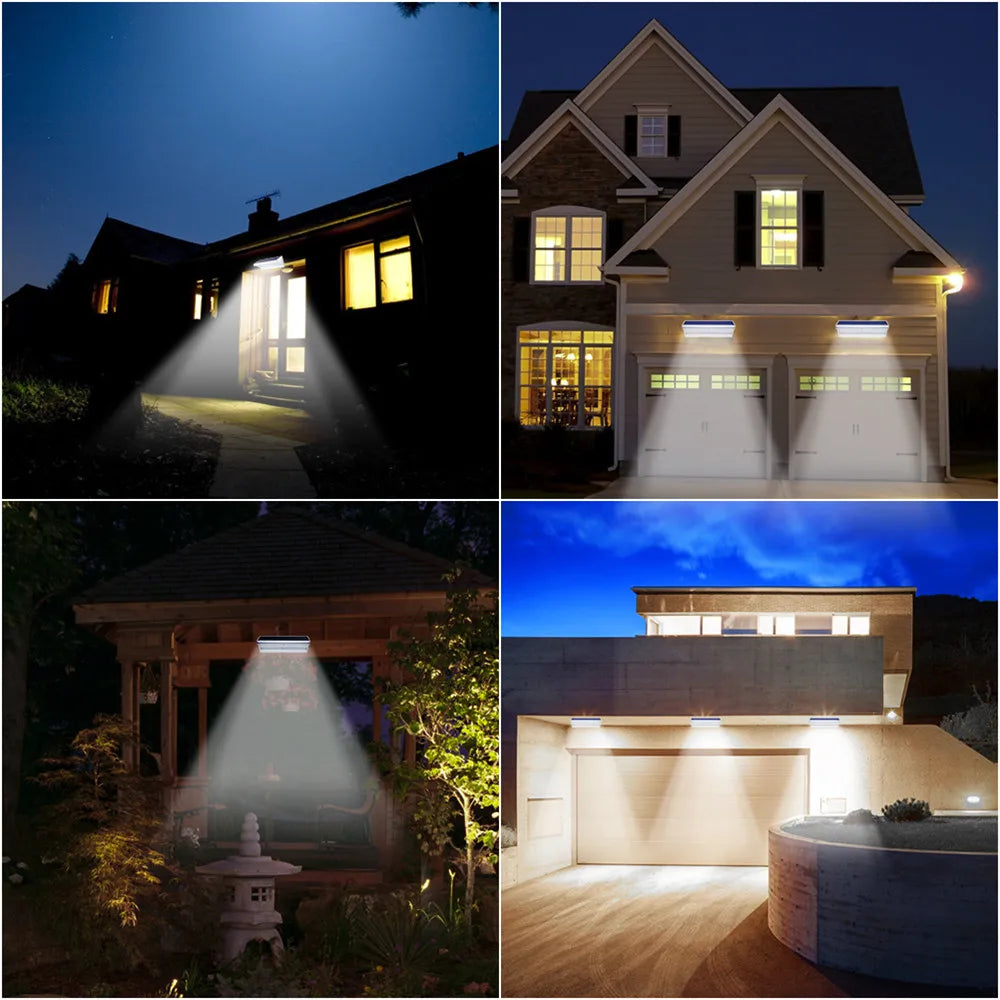 Outdoor Solar 60/48/24Led Lamp Waterproof Motion Sensor Solar Wall Lights Aluminum Alloy Home Security Solar Flood Light 6000mAh