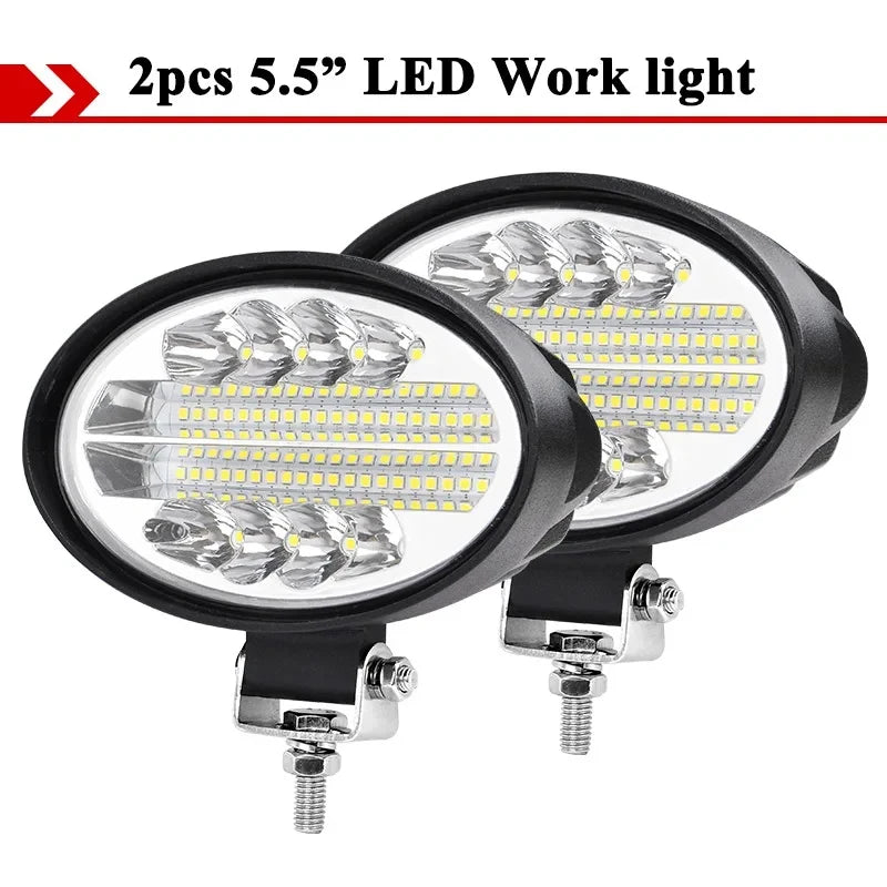 5.5" Spot Flood LED Light Bar Off Road LED Work Light 12V 24V Headlights for Car 4x4 Truck ATV SUV Boat Lada Barra LED Lightbar