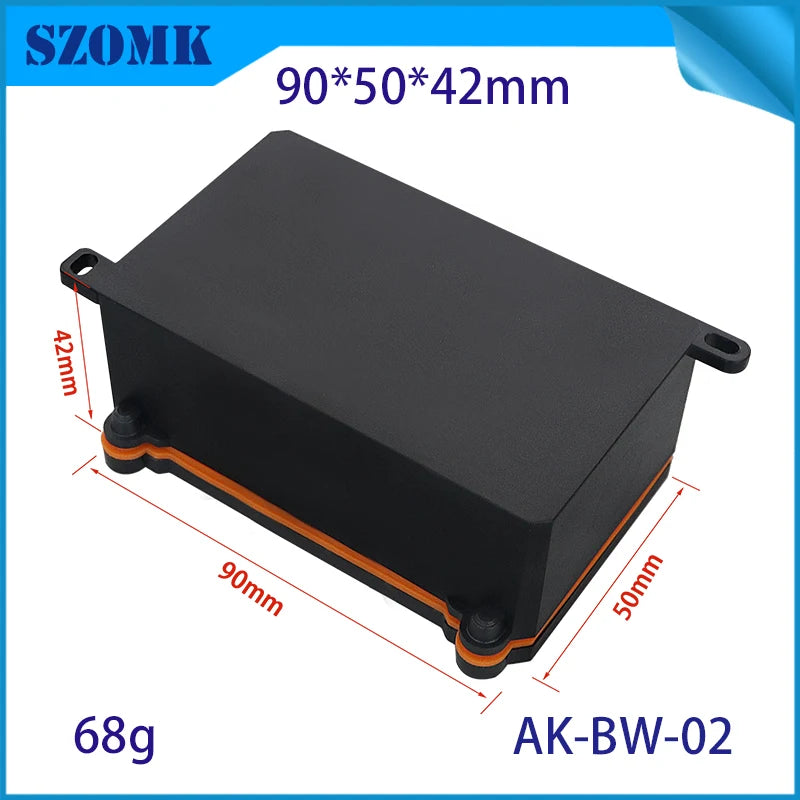 IP68 SZOMK Black Box Outdoor Waterproof Case Plastic Box Electronic Project Case Instrument Waterproof Junction Box Housing