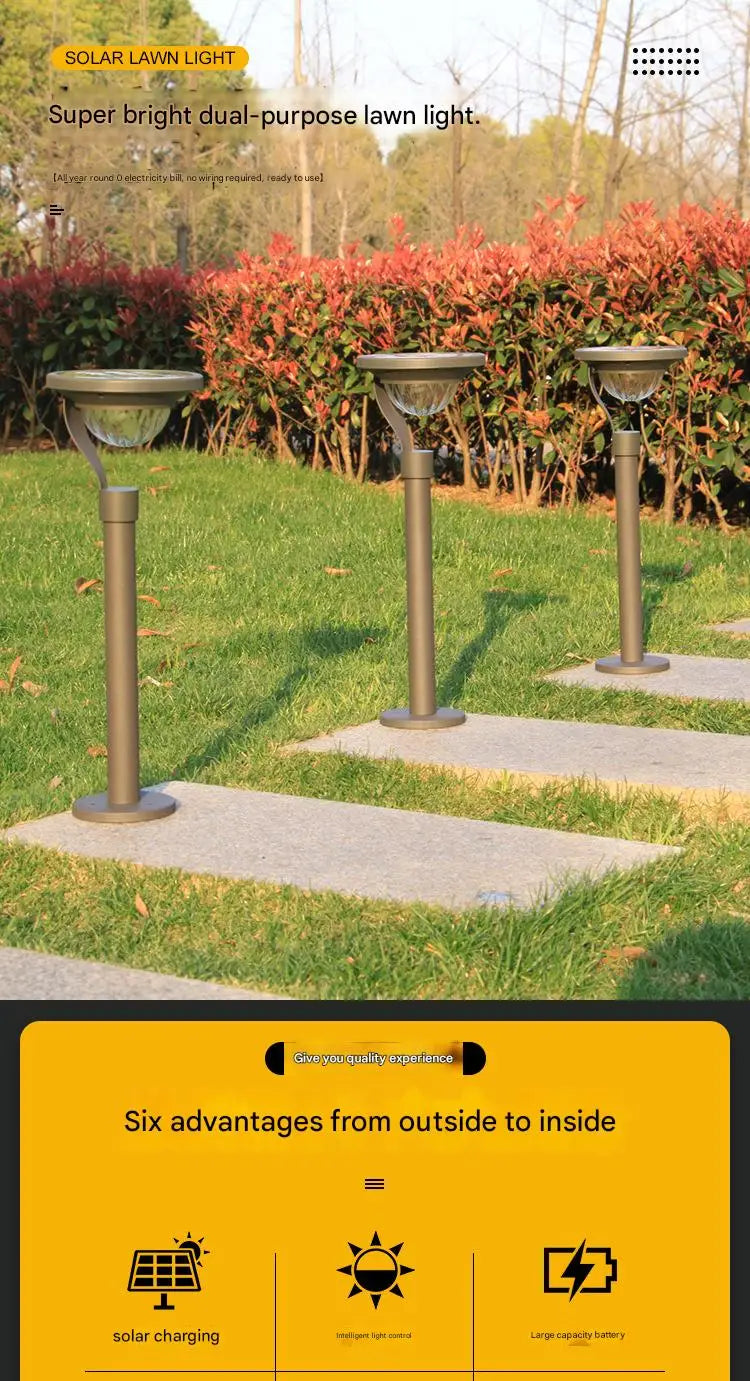 Solar Landscape Pathway Lights Super Bright Warm White Waterproof Solar Garden Lamp for Outdoor Pat Sidewalk Driveway Walk Way