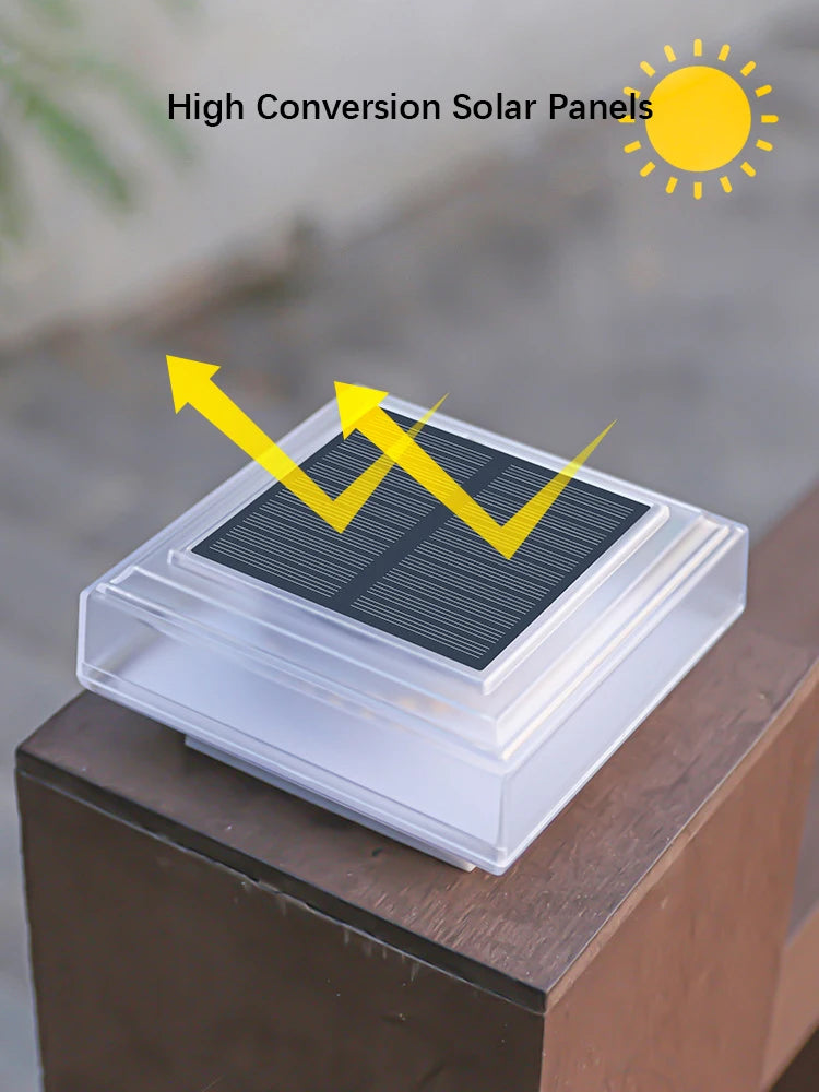 30Led Solar Pillar Light, Post Caps Lights, Waterproof Fence Post Lamp Outdoor, for Garden Wooden Posts Lawn Camping Summer Deco