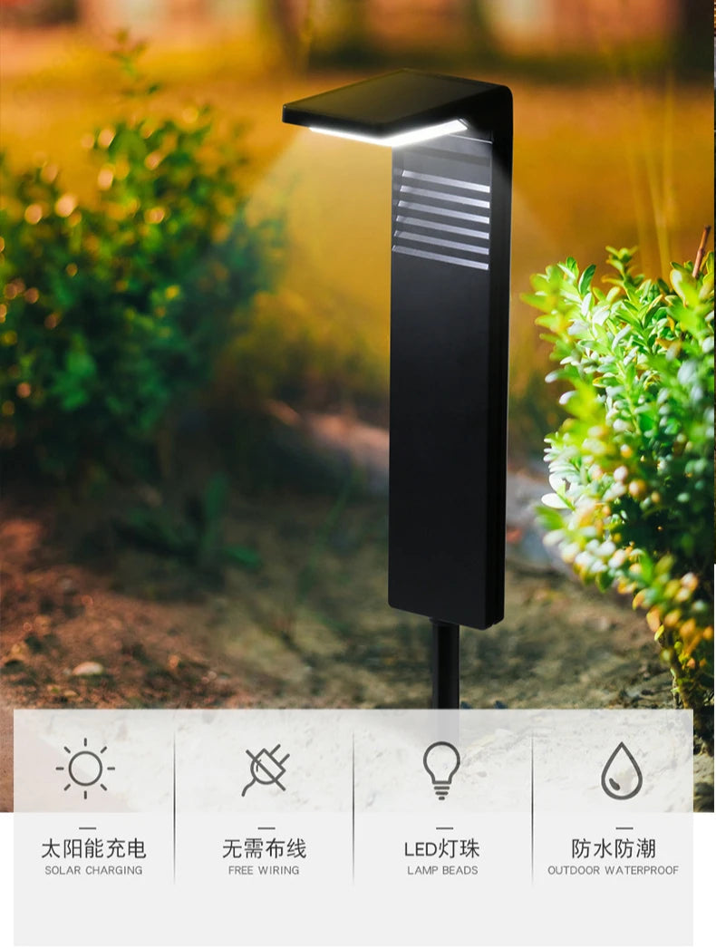 New LED Solar Courtyard Light for Home Outdoor Waterproof Villa Landscape Park Garden Lawn Atmosphere Decorative Lighting